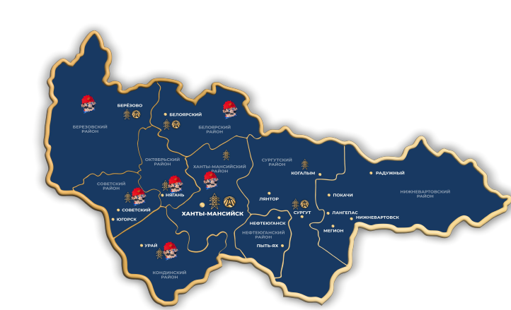 Карта ХМАО